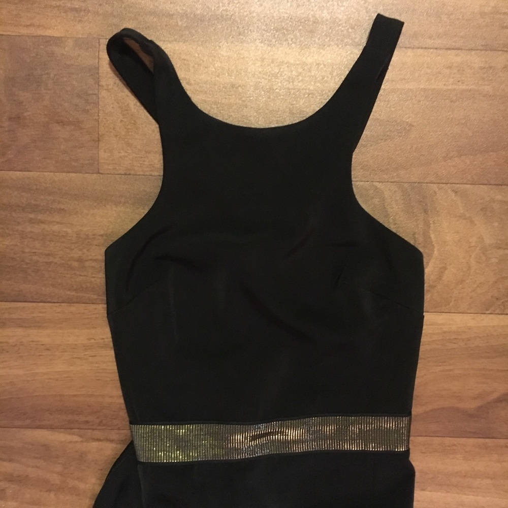 Express Fancy Black Crisscross Dress